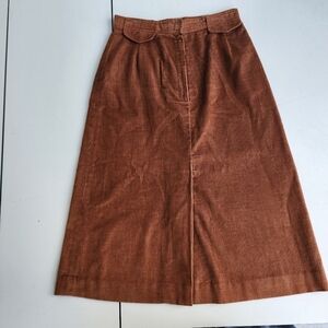 VTG Pantter Skirt Women’s Khaki Tan Brown Curderoy Career Office Classic 9/10